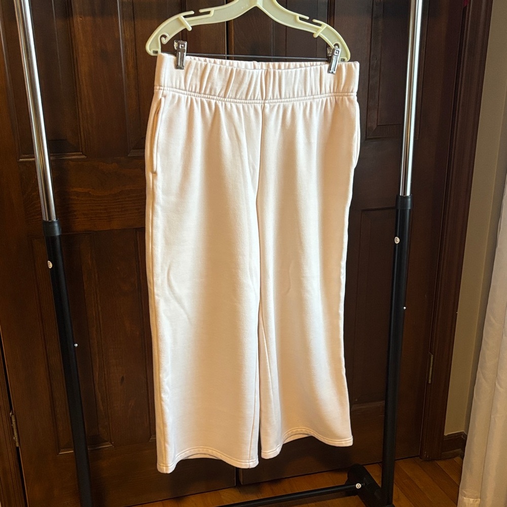 Fabletics Cream Wide Leg Pants